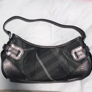 Burberry handbag and keychain- silver/grey, small